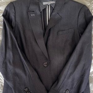 Sarar Lux Brand Grey Black Women's Blazer